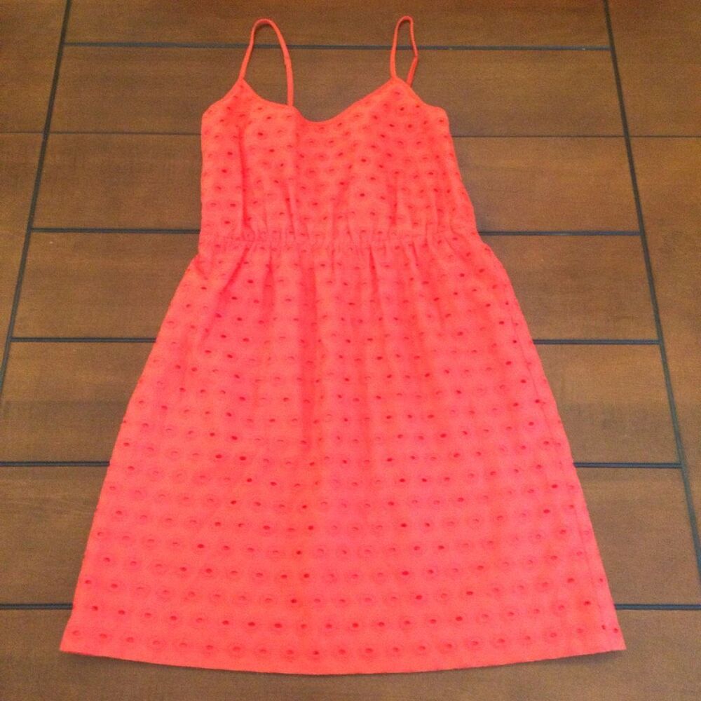 Madewell eyelet cami sundress coral size 4